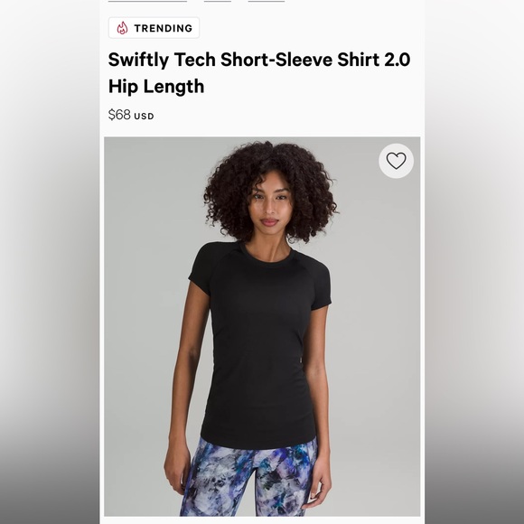 Lululemon athletic swiftie tee t-shirt size 2 black - Picture 9 of 9